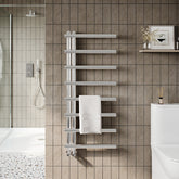 open arm chrome towel radiator